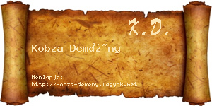 Kobza Demény névjegykártya
